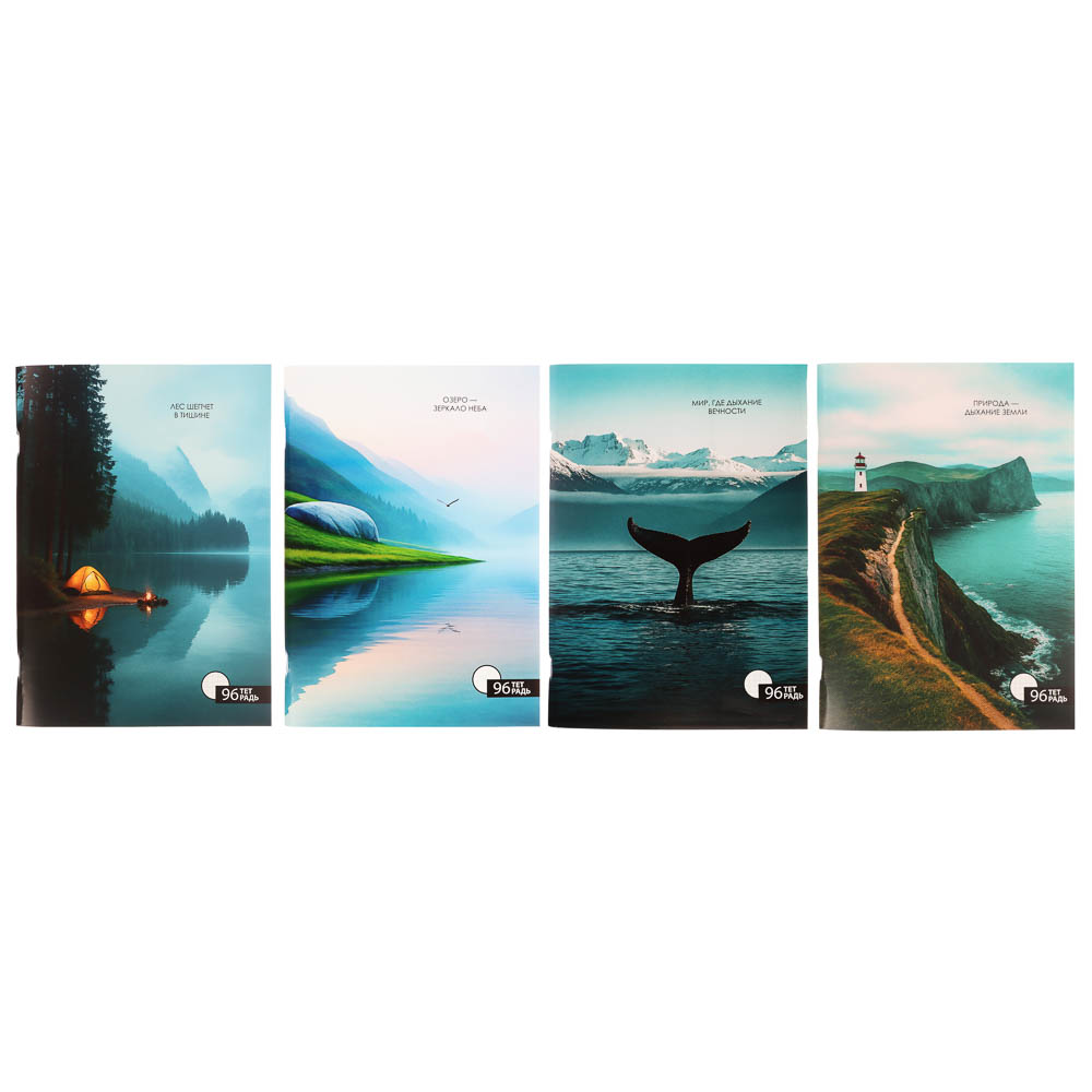 ClipStudio Тетрадь общая А4, 96 листов, в клетку, БЕЛЫЕ ЛИСТЫ, обложка картон, скрепка, 4 диз - #1