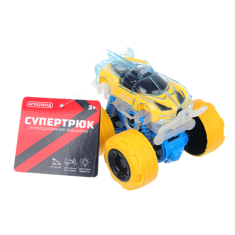 ИГРОЛЕНД Машина "Супертрюк", инерция, свет, вращение, 3хLR44, ABS, TPR, 10х8х9см, 4 дизайна - #3