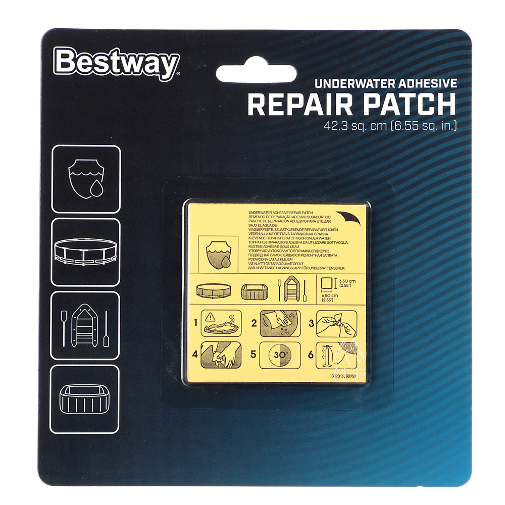 BESTWAY Клейкая заплата для ремонта поверхности, находящейся под водой, 62091 - #1
