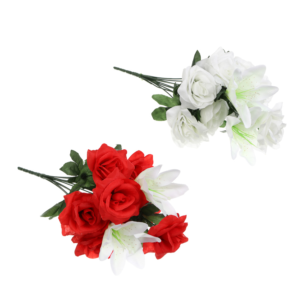 Букет искусственных цветов тм LADECOR розы, длина 40 см - #1