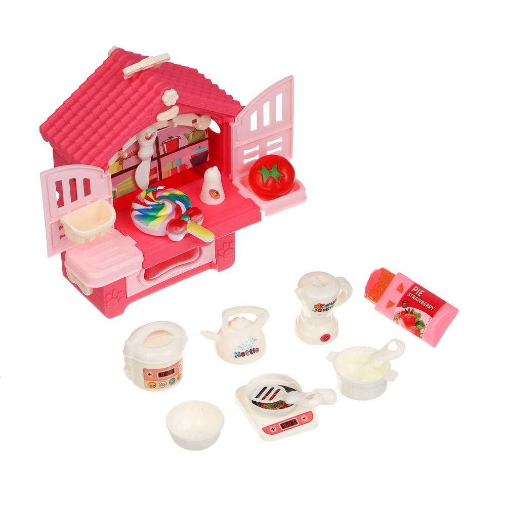 Мебель для кукол, кухня с акс., ABS, PP, тм ИГРОЛЕНД - #7