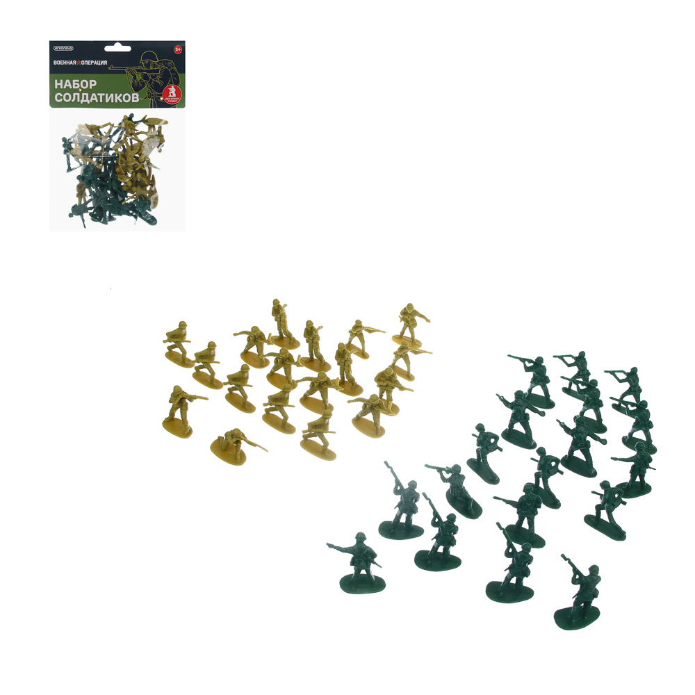 ИГРОЛЕНД Игровой набор солдатиков, 36 шт, PP, 18х5х24 см - #1
