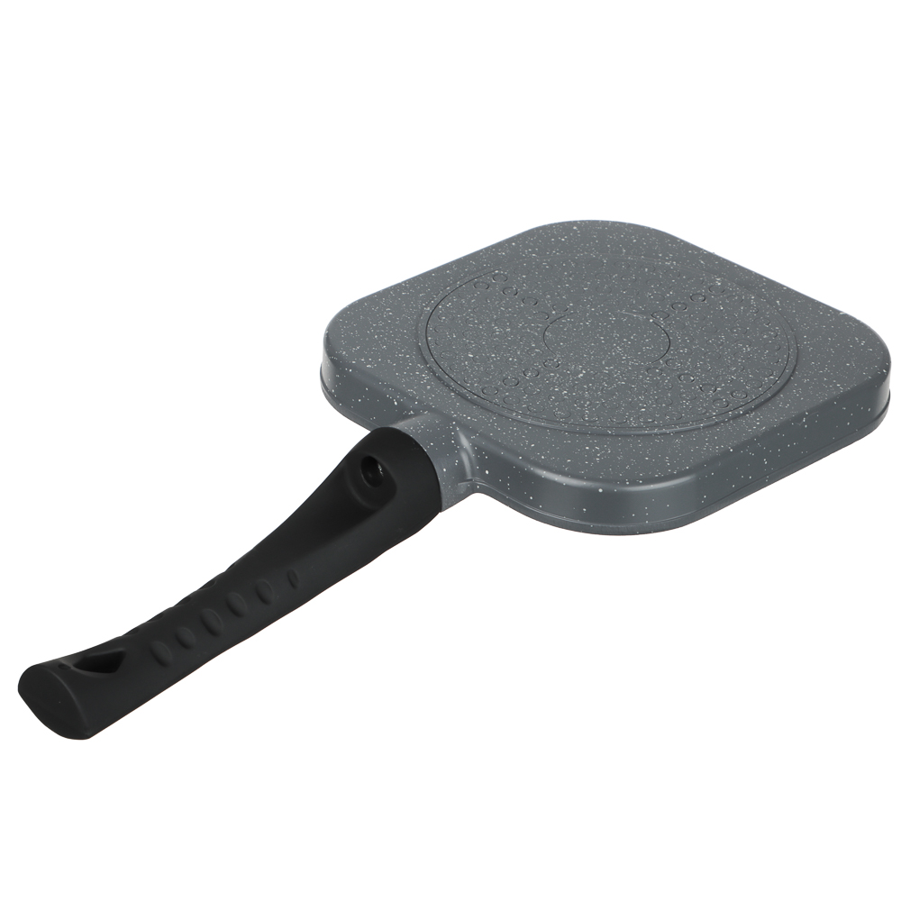 Сковорода литая тм SATOSHI 4 секции, 18см, антипригарное покрытие мрамор, индукция - #9