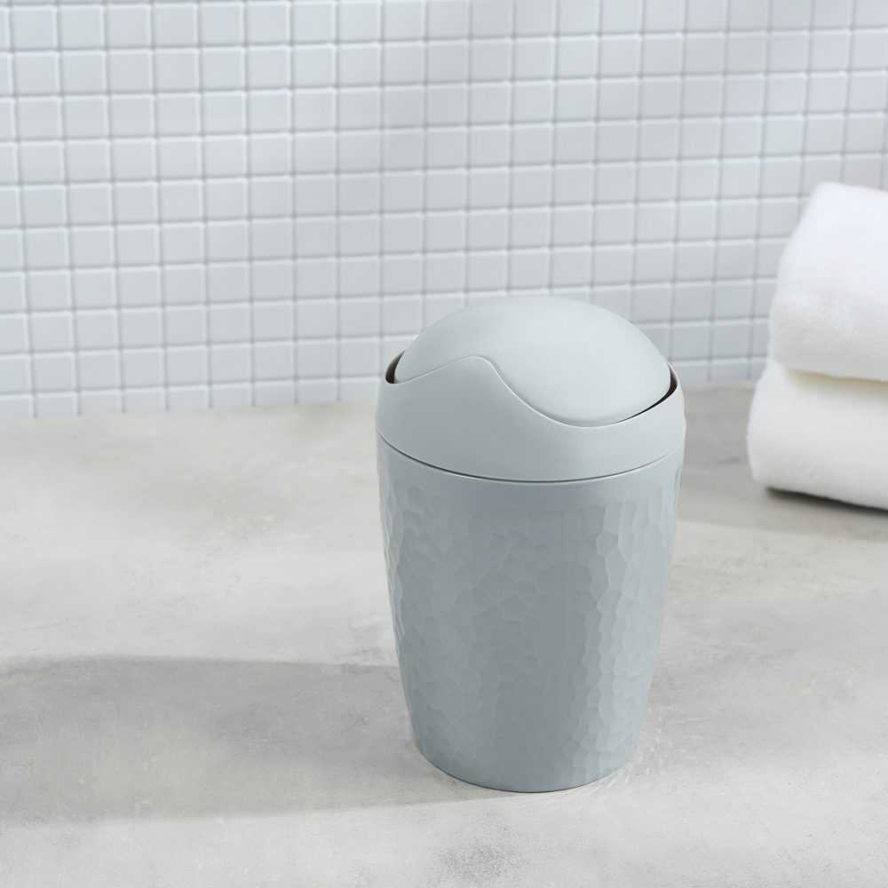 Контейнер для мусора настольный 1л, Luna, пластик, серый - #7