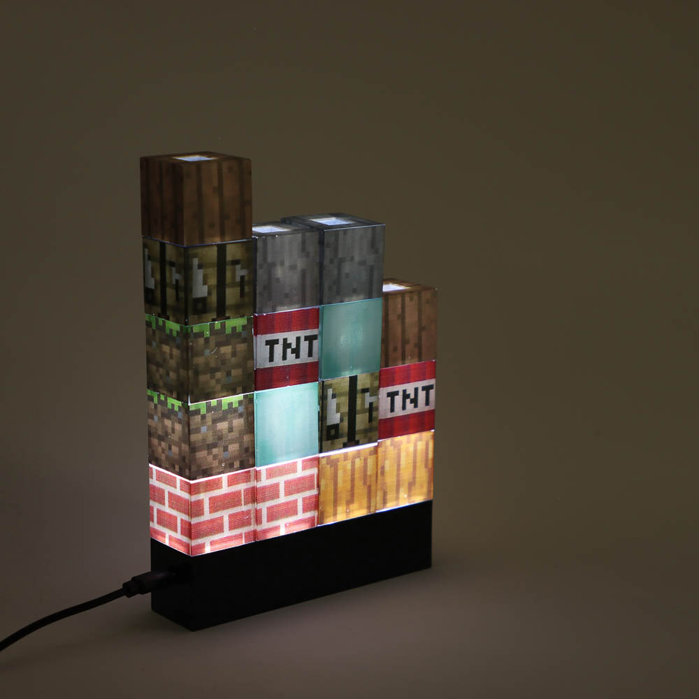 BY Светильник-ночник Блоки, 3W, USB, 13x3x15см, пластик, чёрный - #2