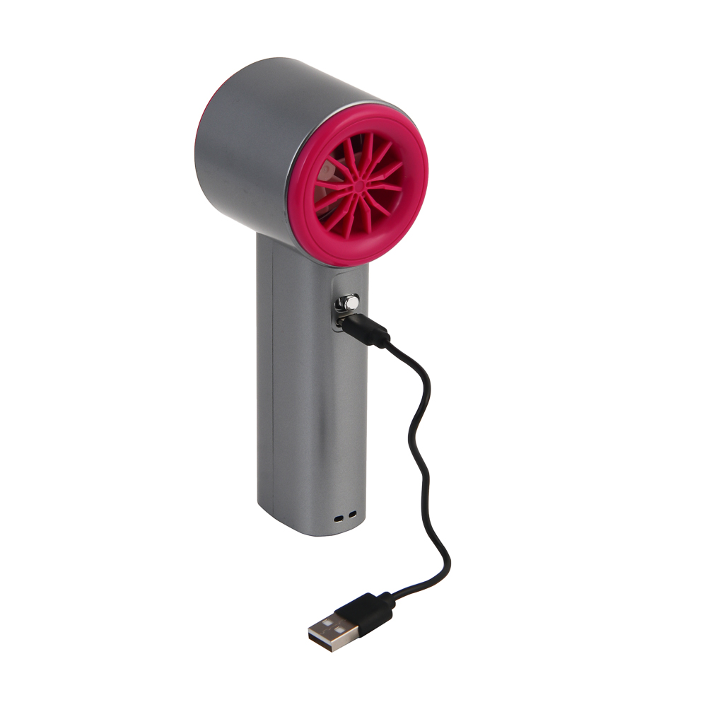 Вентилятор ручной аккумуляторный тм LEBEN, 3.7в/3000мАч, USB-кабель, цвет в ассортименте - #9