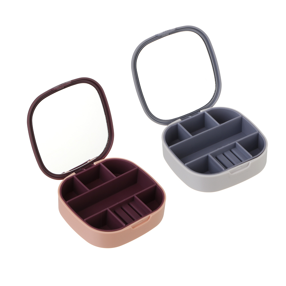 Шкатулка для украшений, 10x10x3 см, пластик, 2 цвета - #2