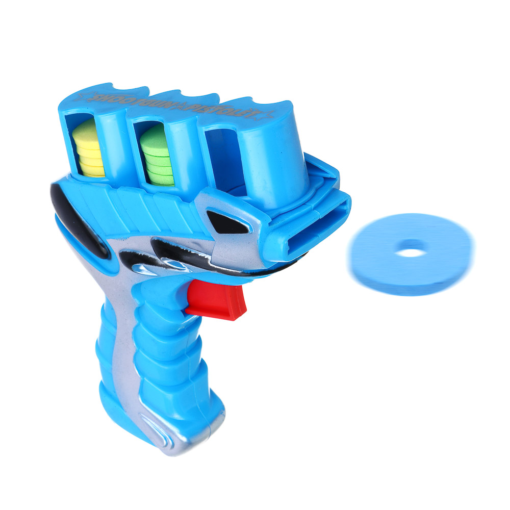 ИГРОЛЕНД Пистолет "Дискострел", стреляет мягкими дисками, РР, 18,5х4х20,5 см, 2 цвета - #6