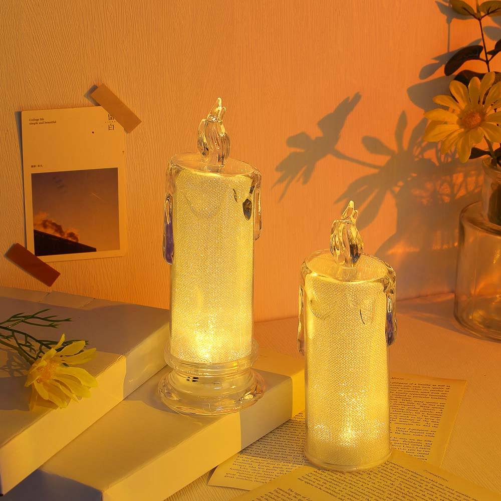 Светильник в виде свечи, пластик, 18,3x6,3 см, 3xAG10, арт.2 - #5