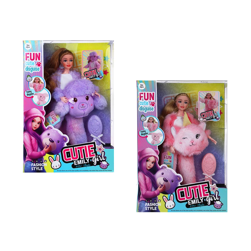 ИГРОЛЕНД Кукла шарнирная 29 см, в костюме с питомцем, ABS, PP, полиэстер, 22х6х32см, 2 дизайна - #3