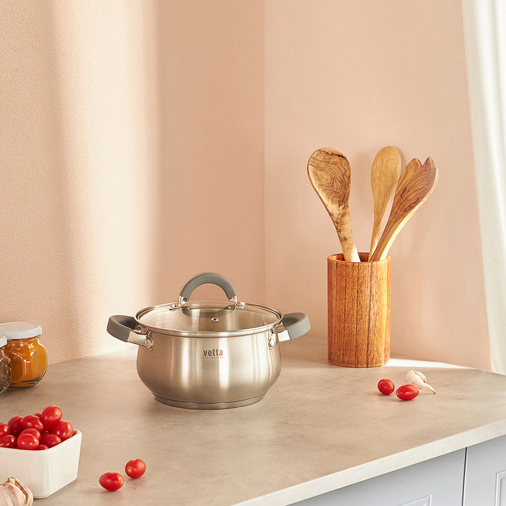 VETTA Вена Кастрюля 18х10,5см. 2,6л. со стекл. крышкой, индукция - #14