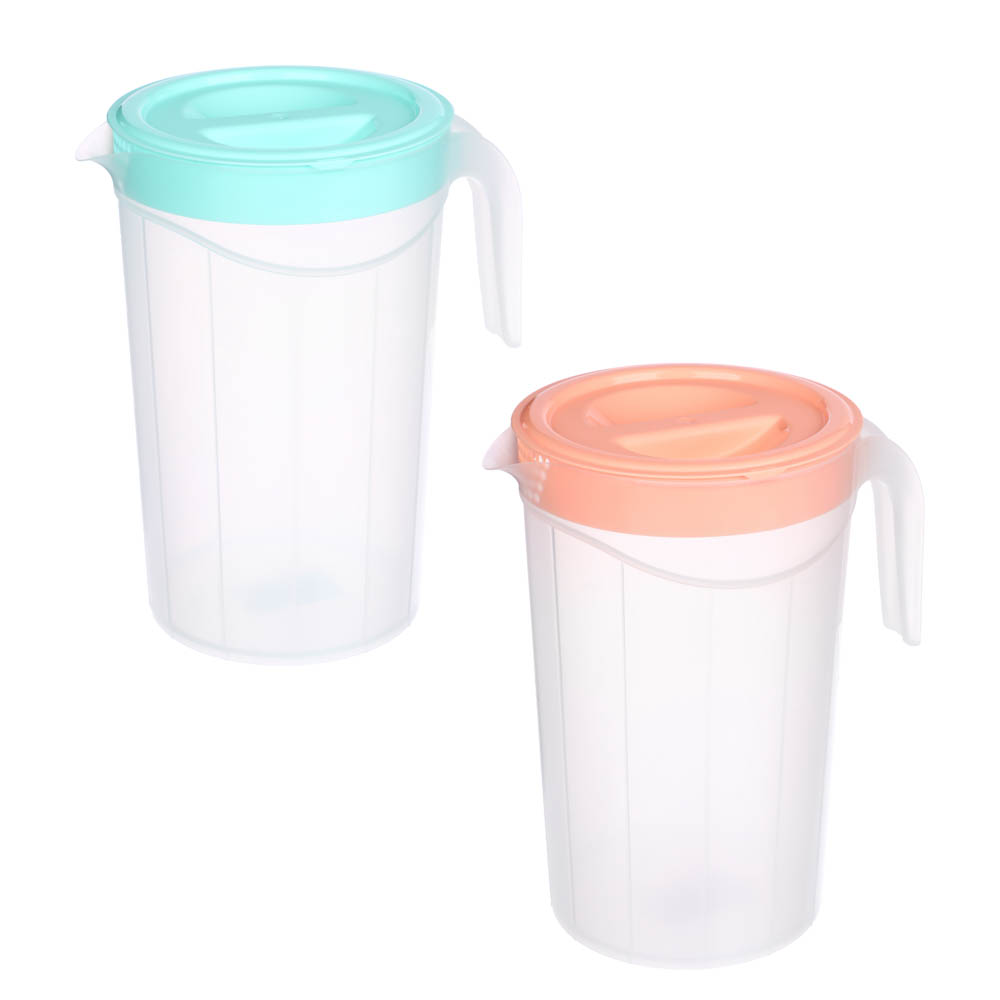 Кувшин с крышкой 2л, пластик, 2 цвета - #1