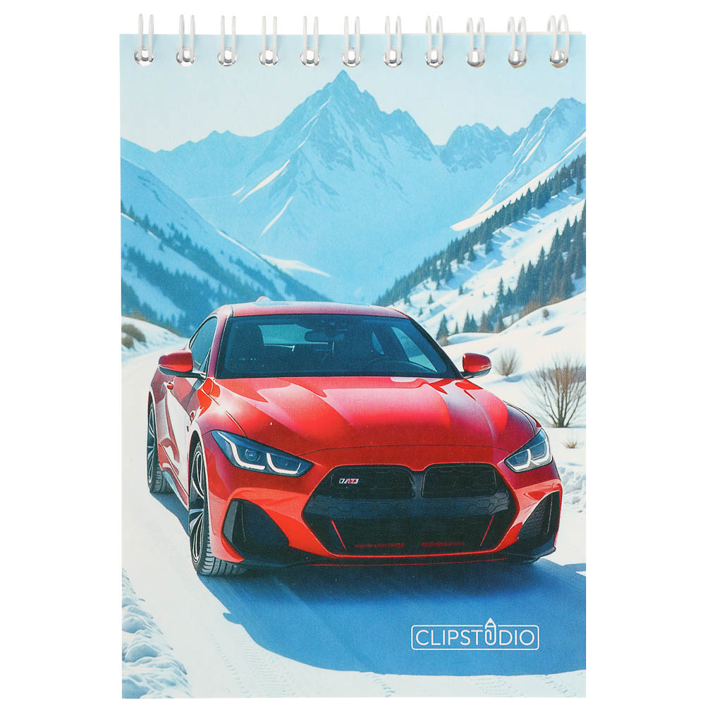 Блокнот А6, 40 листов, офсет, обложка картон, спираль, в клетку, 9 диз. - #11