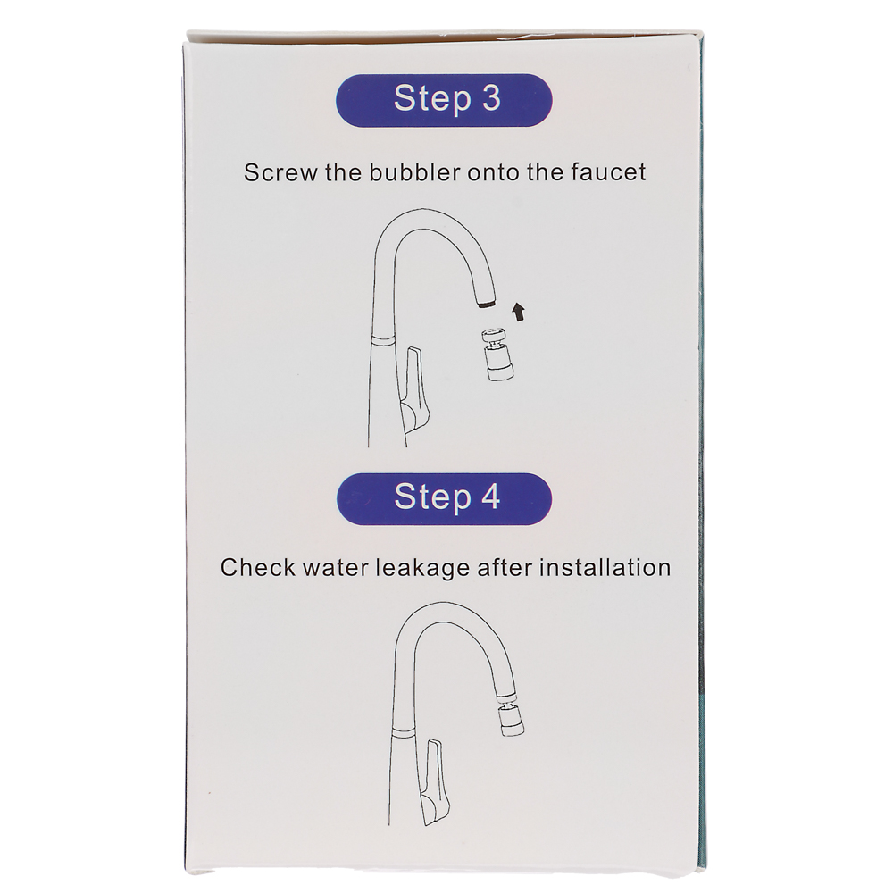 Аэратор-насадка для смесителя, LED, 3 цвета, пластик, хром - #12