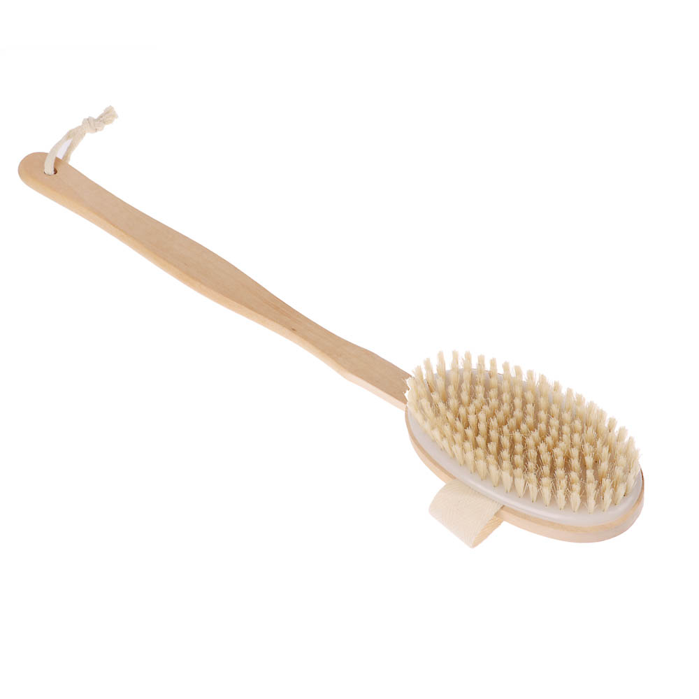 Щетка для тела с натур. щетиной на съёмной деревянной ручке, 41см, 1 цвет - #2