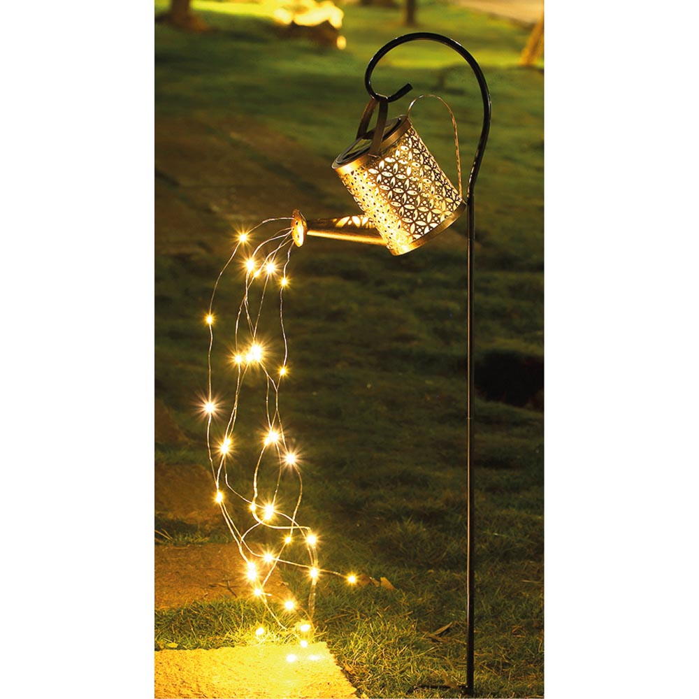 Светильник сад.на солн.батар.тм INBLOOM Лейка, 22х10х82см,37LED,шампань,АА600mAh Ni-MH, 1реж.,металл - #1