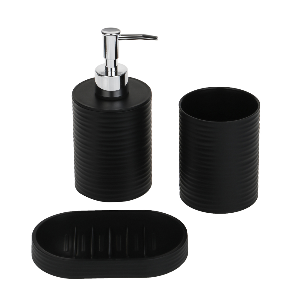 Диспенсер для жидкого мыла тм VETTA Тренто, 250мл, пластик, PP+ABS, черный, 7,5х7,5х16,5см - #6