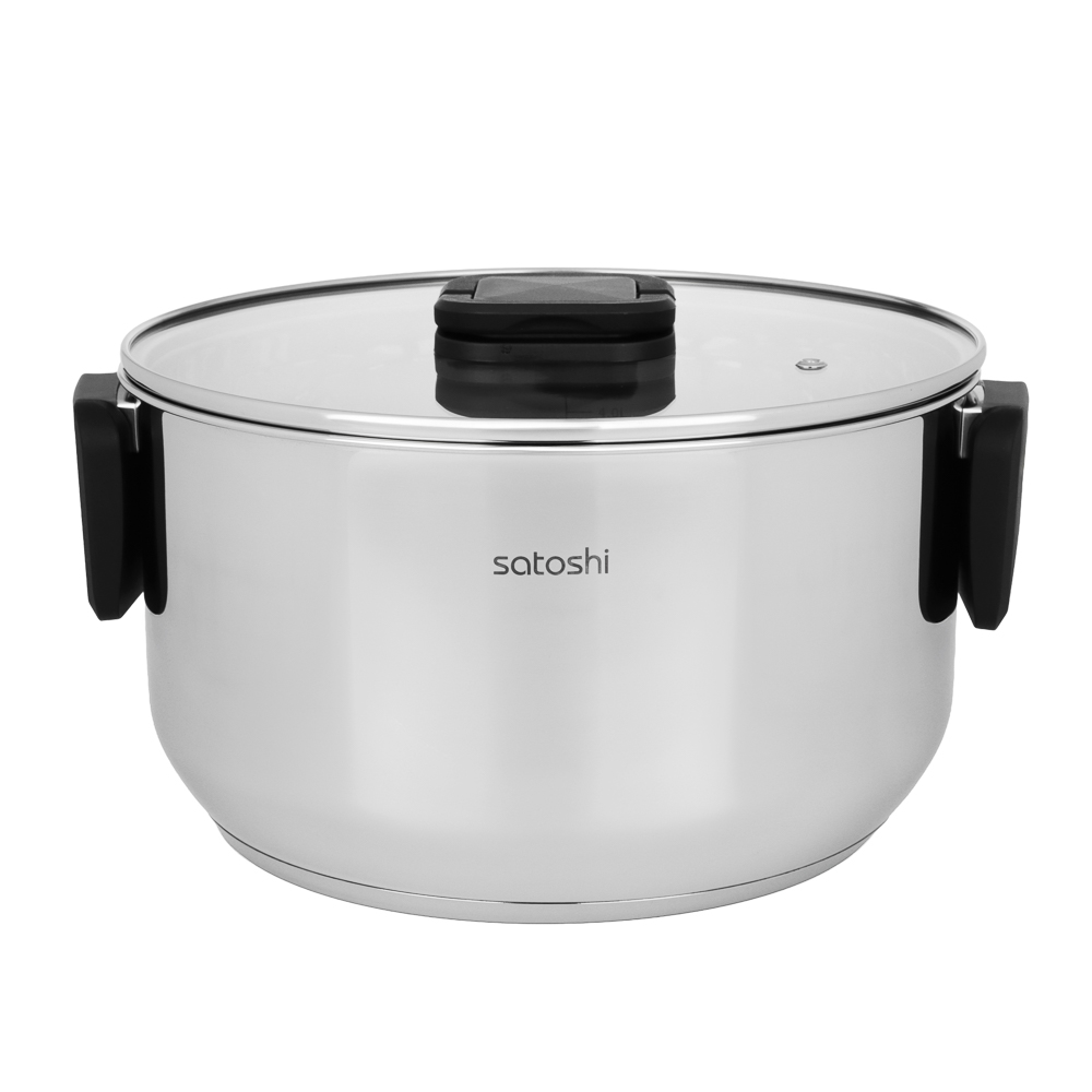 Кастрюля тм SATOSHI Манн 24х13,5см. 6,5л. со стекл. крышкой, индукция - #2