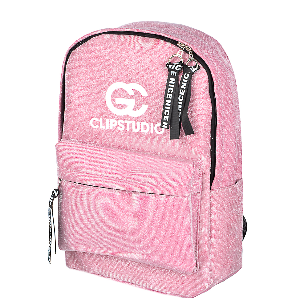 Рюкзак подростковый, 41x31x11,5см, 1 отделение, 3 кармана, радужный полиэстер с блестками, 3 цвета - #4