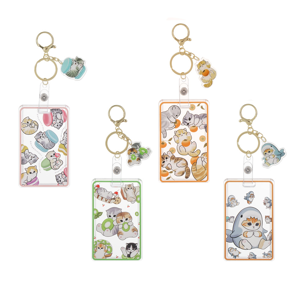 Чехол брелок для пропуска тм ЮL Lovely Kitten с шармом, пластик, металл, 10,5х6,5см, 4 дизайна - #1