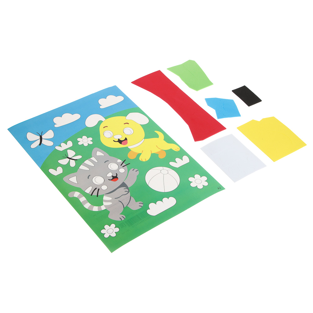 ХОББИХИТ Аппликация самоклеящаяся "Микс", бумага, ЭВА, 21х27см, 8-12 дизайнов - #3