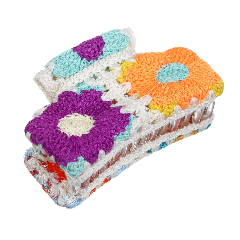 ЮНИLOOK Краб для волос, 8,5см, полиэстер, пластик, 3 дизайна - #2