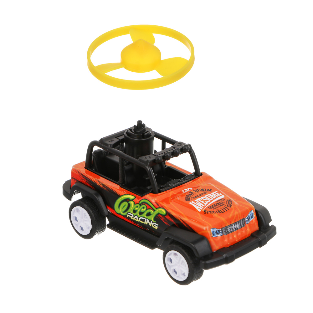 ИГРОЛЕНД Внедорожник инерционный с волчками, металл, 15х11,1х9 см, 4 дизайна - #7