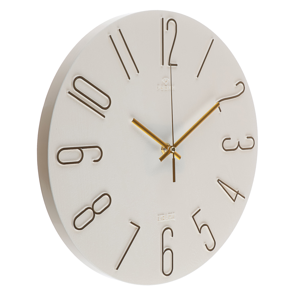 Часы настенные d=30см, корпус белый+золото "Классика", арт.3010-002 - #2