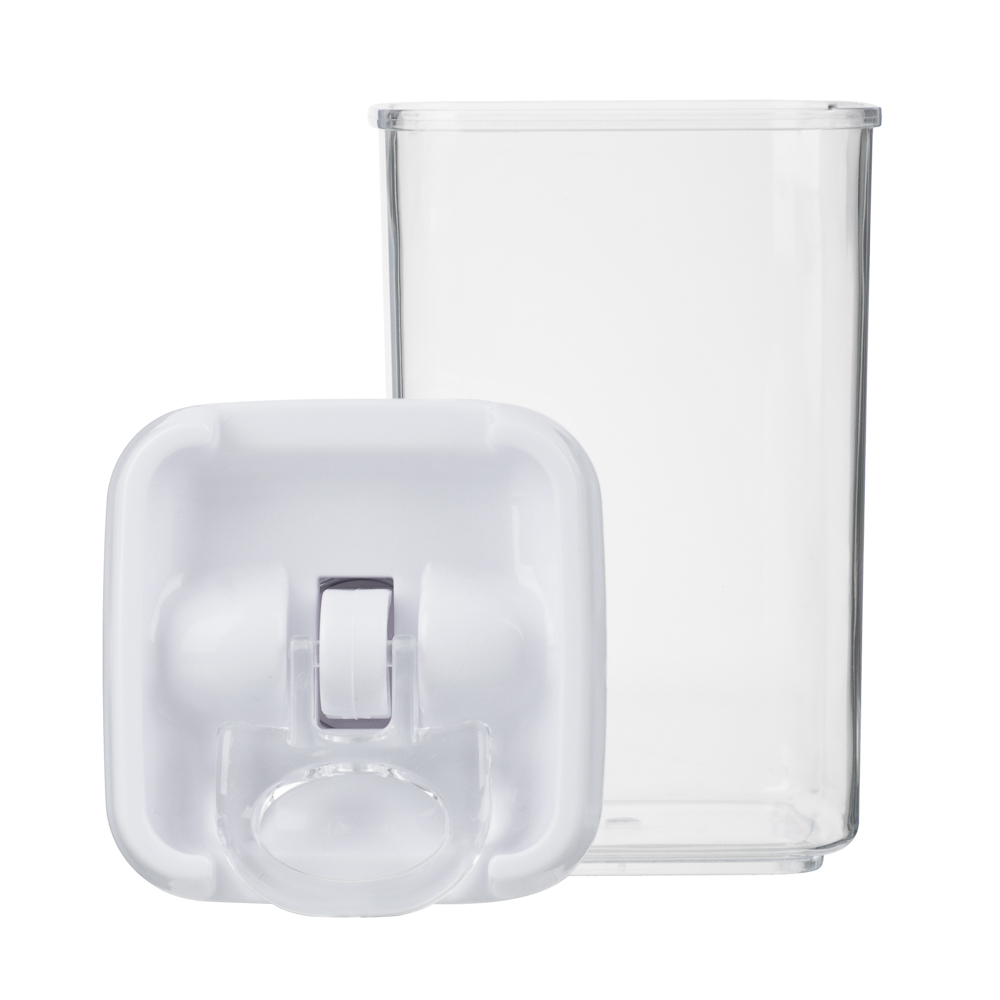 Банка для сыпучих продуктов, тм VETTA, Миндаль, 450мл квадратная, пластик - #4