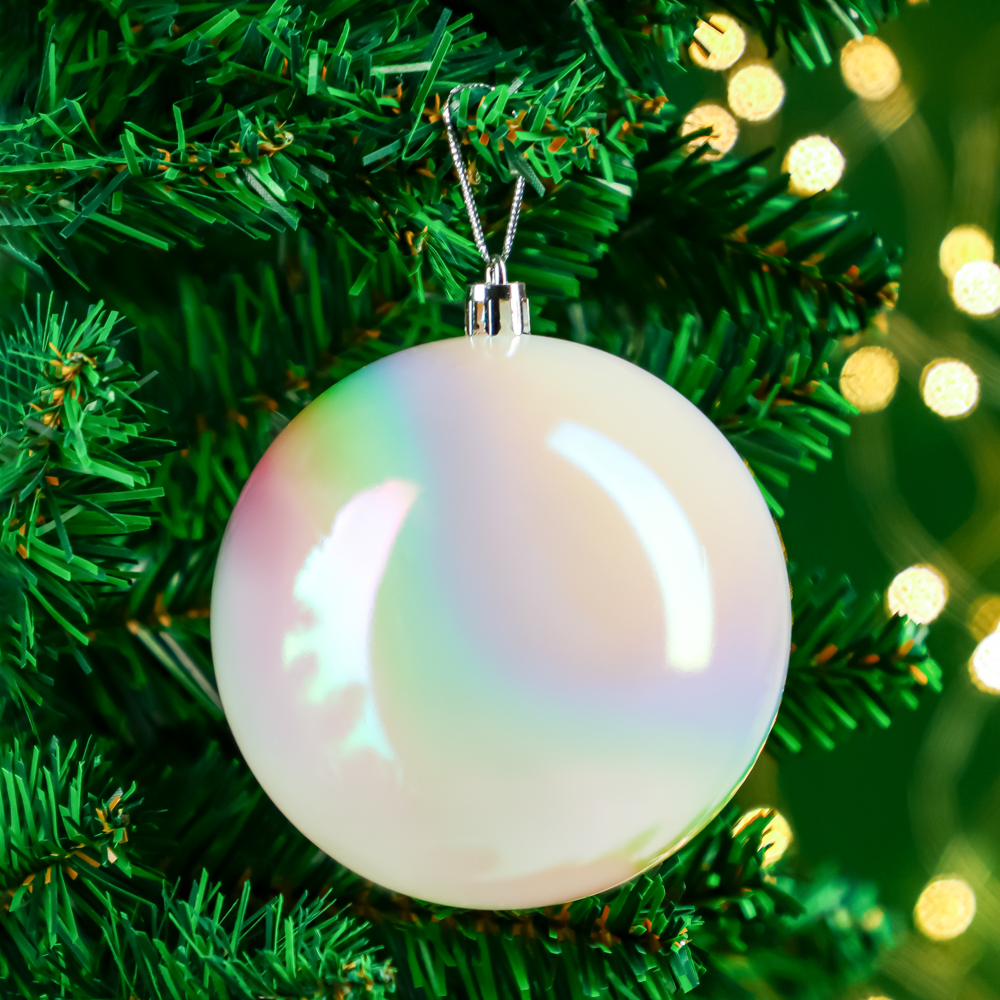 СНОУ БУМ Шар 10см пластик, белая нефть - #3