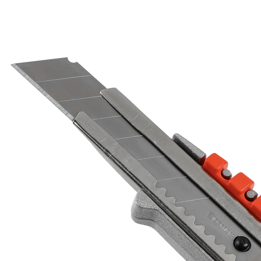 ЕРМАК Нож универсальный 18мм, метал.направ., Twist lock, метал.корпус+TPR, блистер - #2