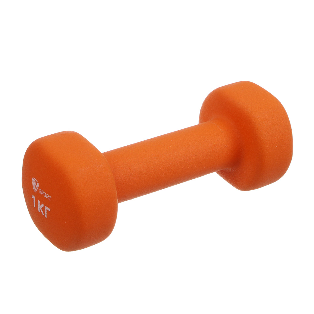 Гантель с неопреновым покрытием 1кг (+-100гр) тм BY SPORT, металл, неопреновое покрытие - #1