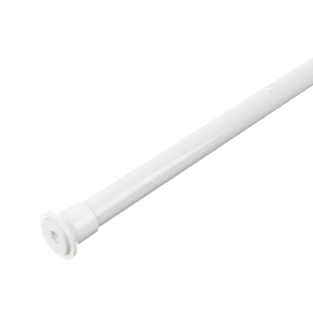 Карниз для шторы в ванную комнату, раздвижной 210см, металл, полипропилен, цвет белый - #3