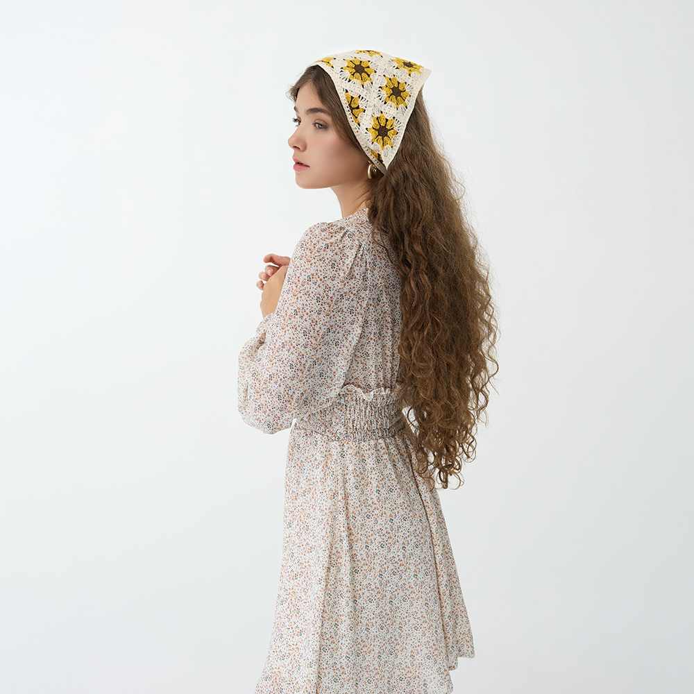 GALANTE Косынка вязаная женская, р-р 50x35см, 100% полиэстер, 6 дизайнов - #9