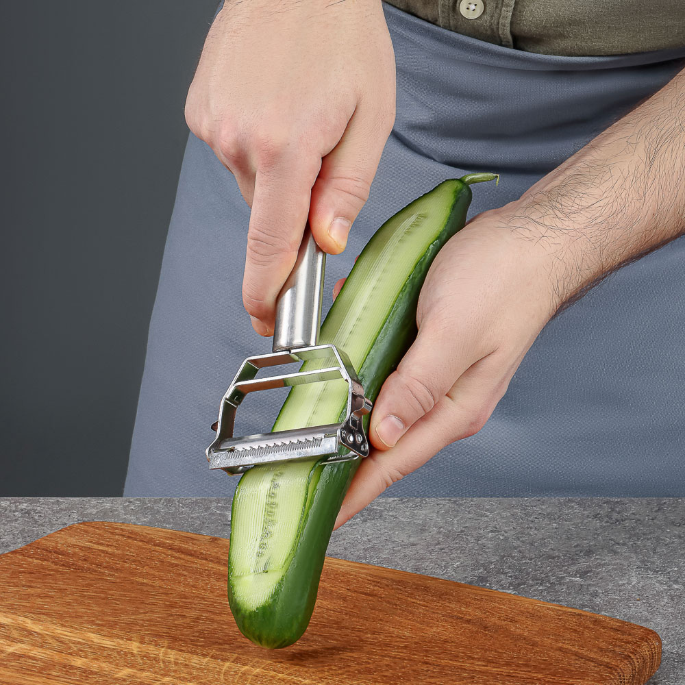 SATOSHI Овощечистка 5 в 1, 18х8см, 2 лезвия, нерж.сталь - #12