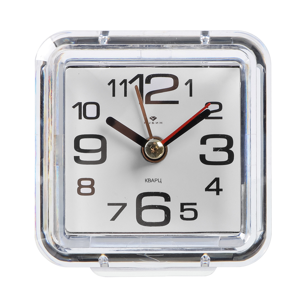 Будильник кварц, корпус прозрачный "Классика", арт.В1-001 - #1
