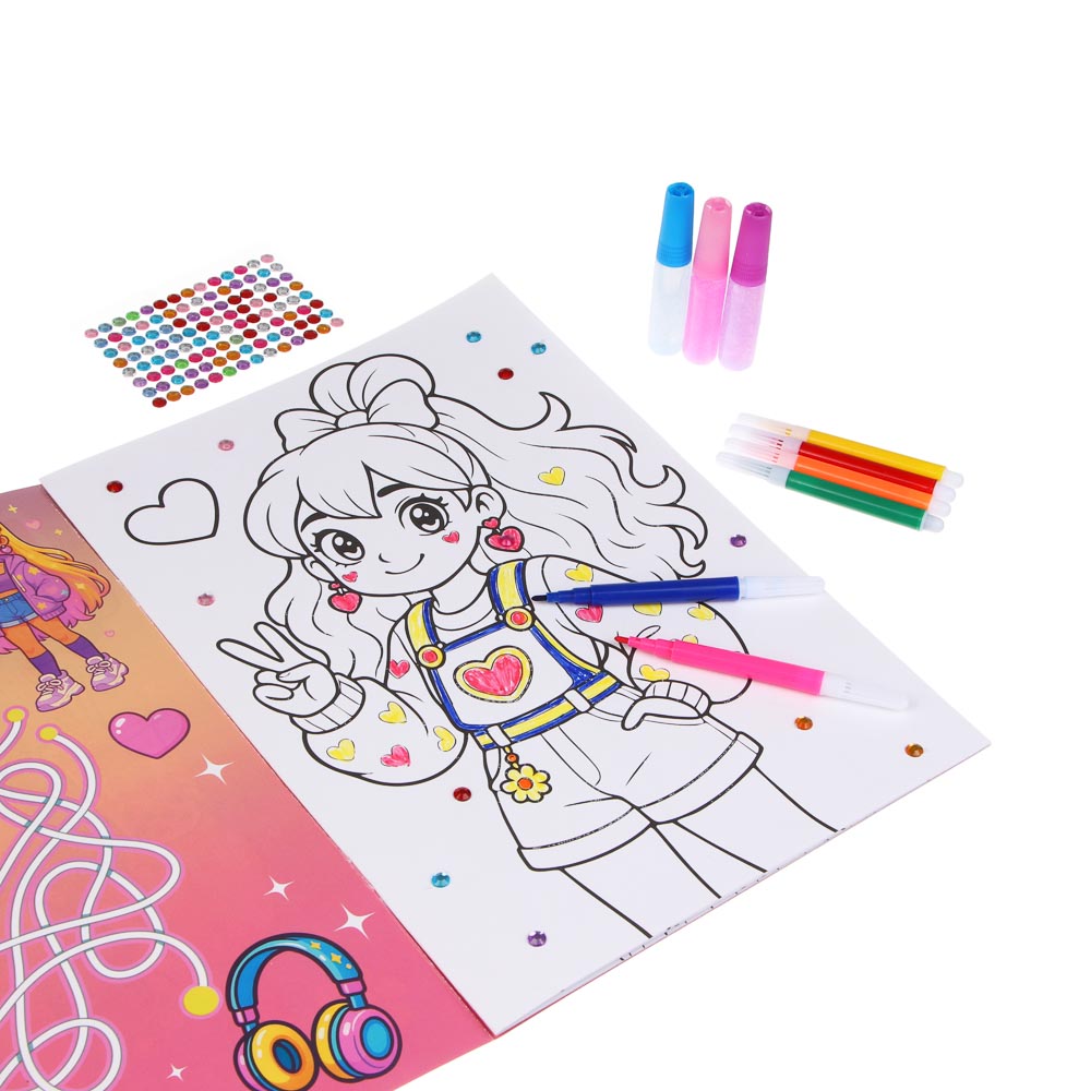 ХОББИХИТ Набор для творчества "Собирай и раскрашивай", картон, РР, 30х21см, 3 дизайна - #11