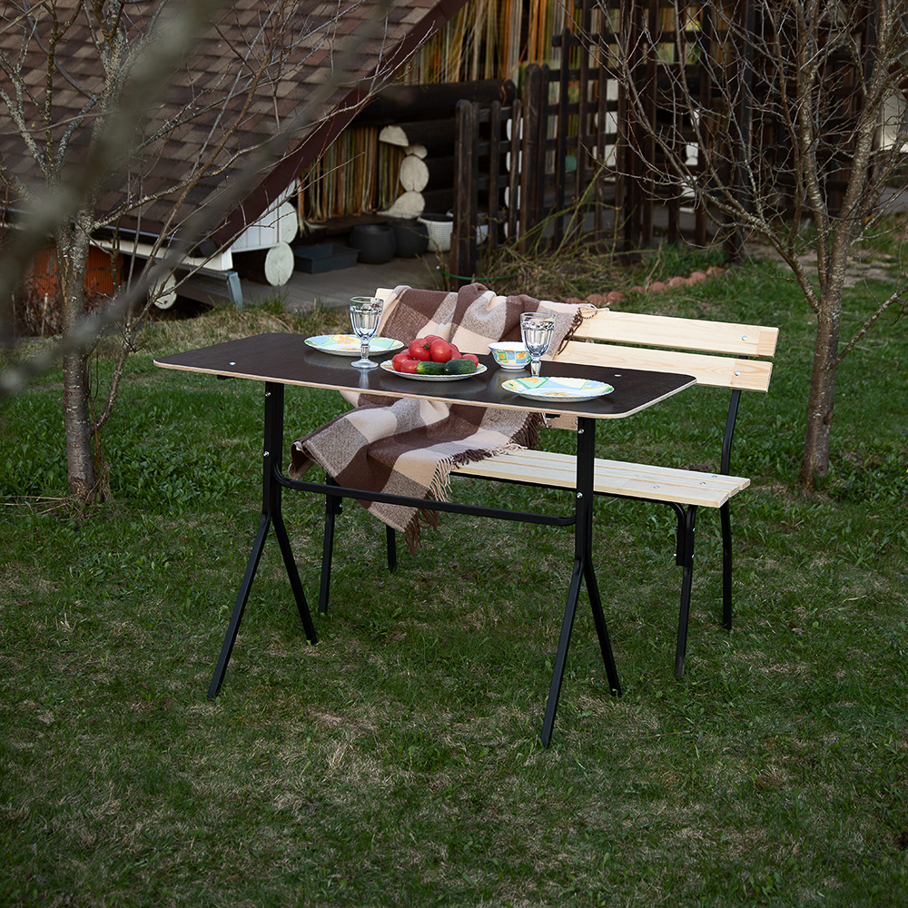 Стол "ХИТ" 118x60x81 см, древесина хвойных пород + металл - #4