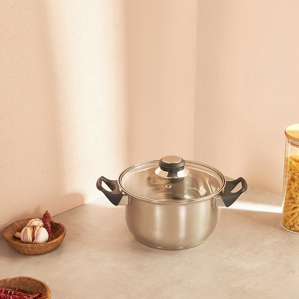 Стрейтон Кастрюля 24х13,5см, 4,9л, со стекл. крышкой - #6