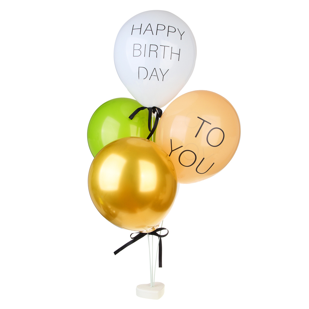 FNtastic Набор воздушных шаров 4 шт Happy Birthday с подставкой и лентой, пластик,полиэстер,разноцв. - #1