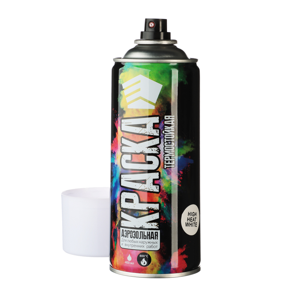 ЕРМАК Краска аэрозоль, 400 мл, термостойкая, белая - #2