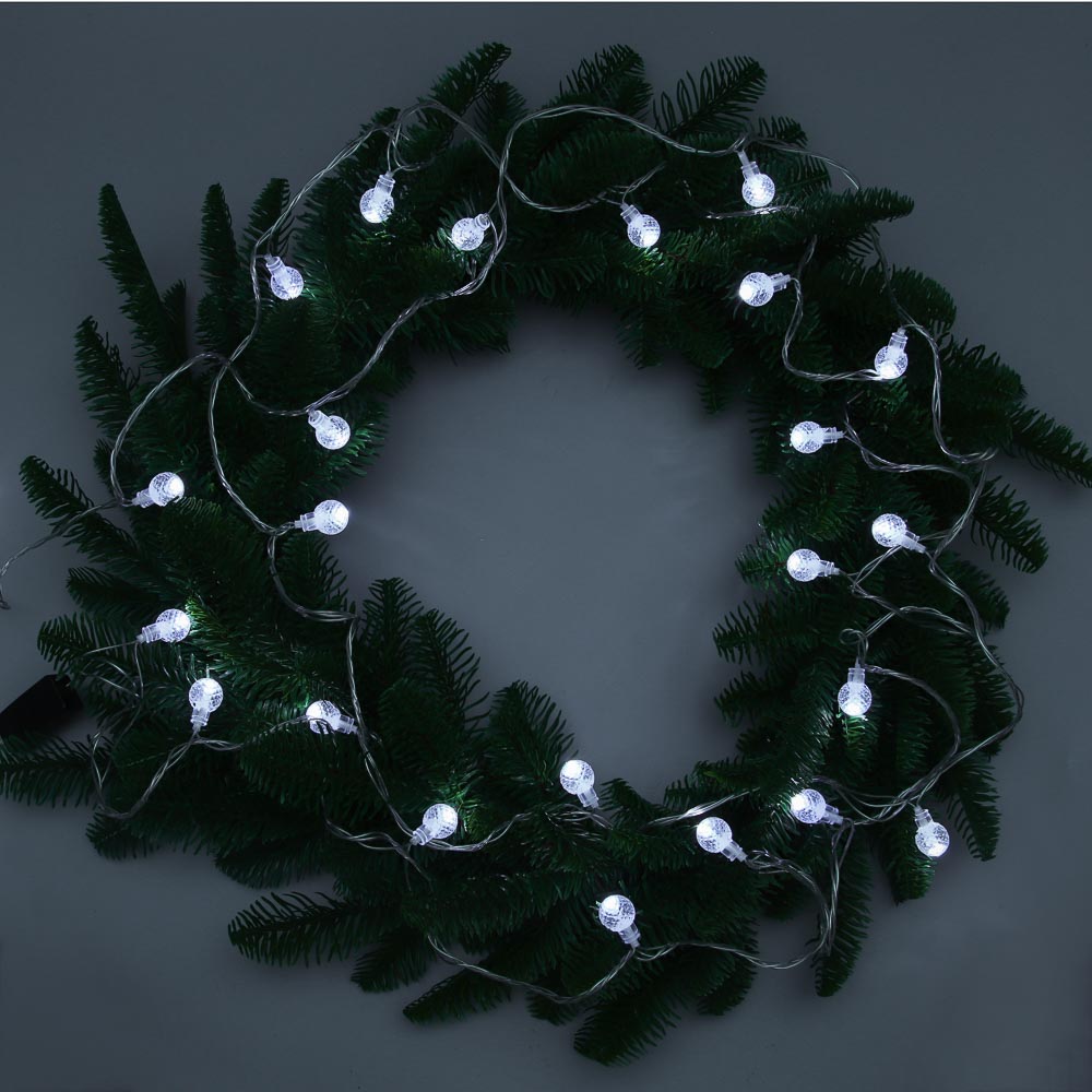 СНОУ БУМ Гирлянда эл. вьюн 5м, 28LED, белый, постоянное свечение, ПВХ прозрачный, 220В - #4