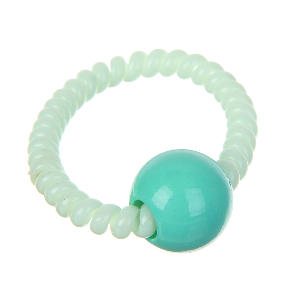 Ручка гелевая синяя с брелоком в виде резинки для волос, 4 цвета - #5