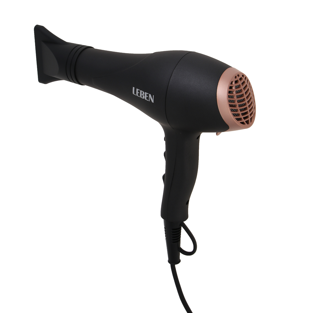 LEBEN Фен для волос, AC мотор, 2400 Вт, ионизация, шнур 200см, 2 скорости, 3 темп.реж., концентратор - #5
