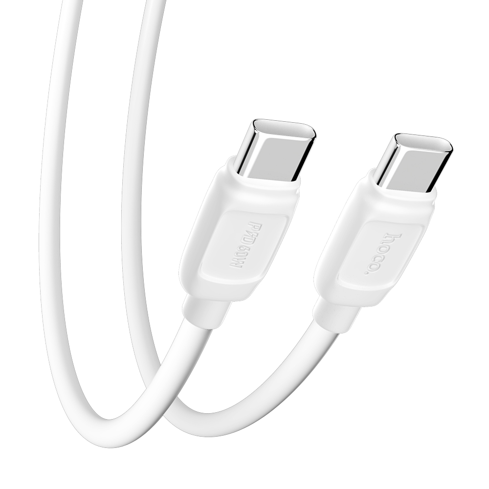 Кабель для зарядки Type C-Type C hoco. модель X115, 60Вт, 1м, 3А, белый - #5