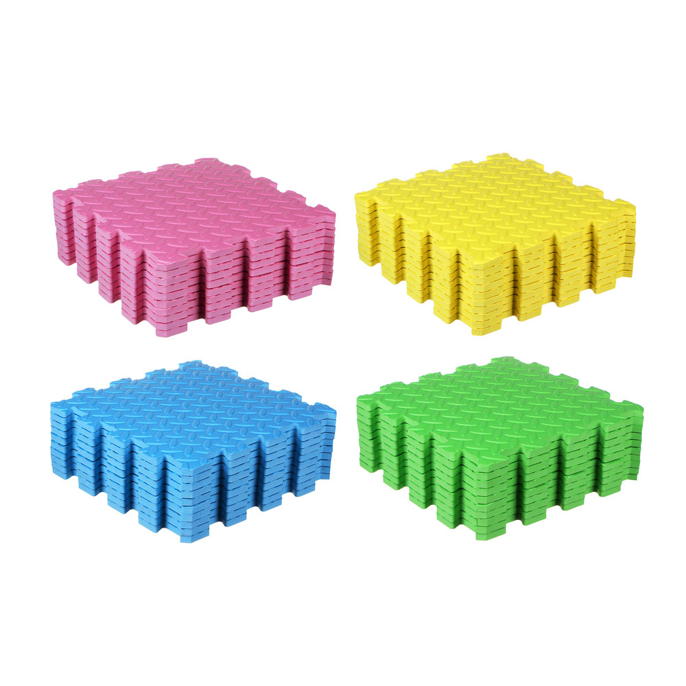 VETTA Набор матов-пазлов 10шт, мягкие, 30х30см, колор, 4 цвета - #1