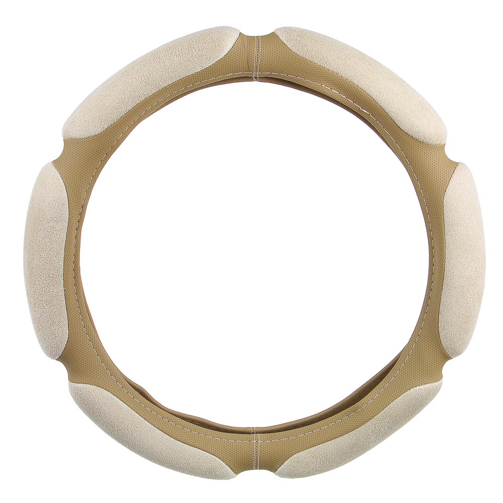 ЕРМАК Оплетка руля, спонж, 6 подушек, бежевый, разм. (S) - #2