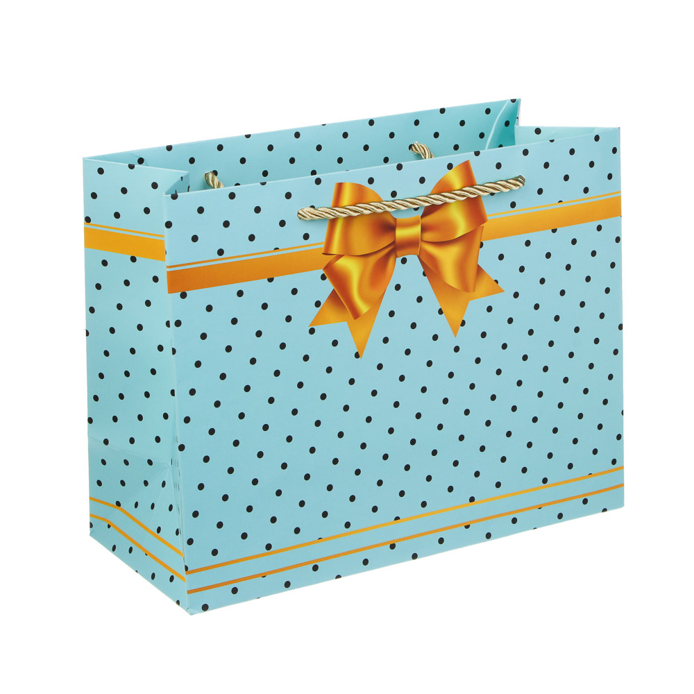 Пакет подарочный бумажный тм LADECOR M 23x18x10 см, 4 дизайна - #2