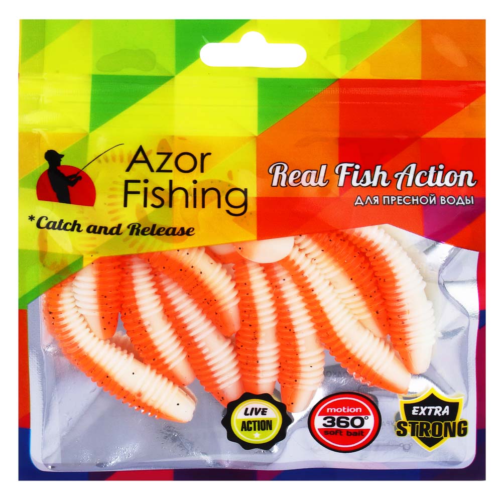 AZOR FISHING Приманка силиконовая 65мм, 10шт - #6