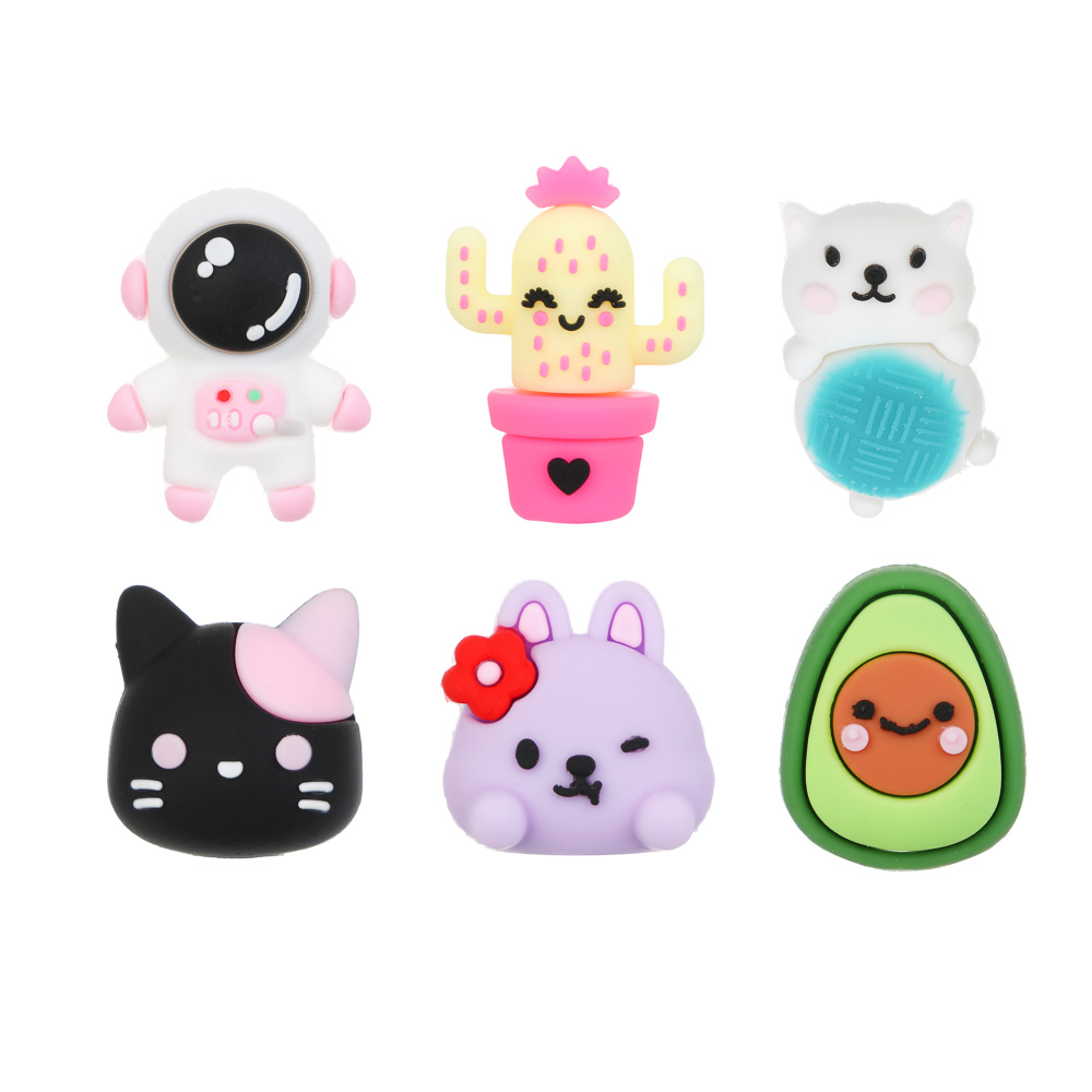 Игрушка сюрприз для девочек (мяч, насадка на карандаш, сквиш), PU, TPR, 15,5х6х6см, 3-6 дизайнов - #4